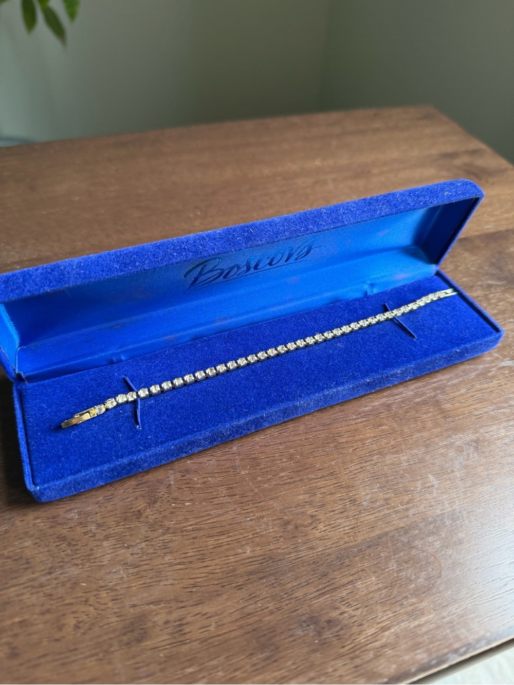 Boscovs Gold-Tone Crystal Tennis Bracelet